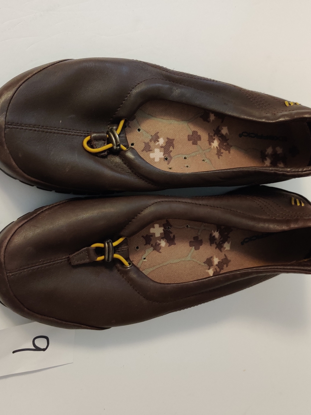 Exofficio Comfort Leather Slip-On Flats in Brown 9
